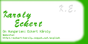 karoly eckert business card